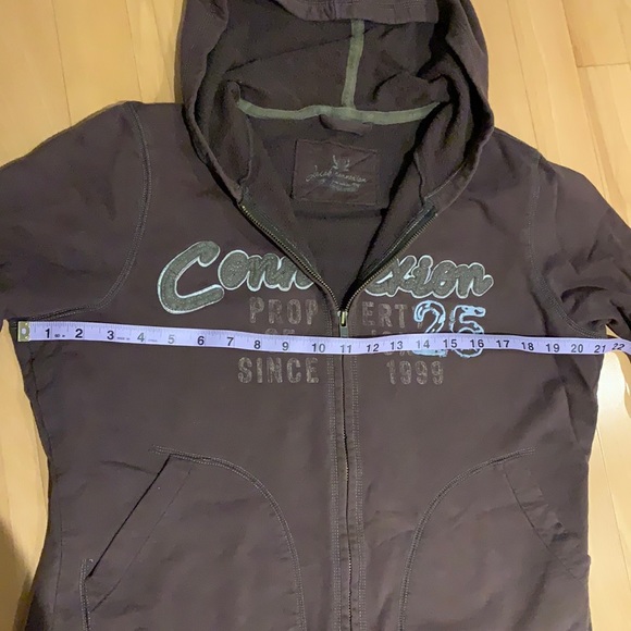 GUC Jacob Connexion Full Zip Brown Hoodie - size XL - Picture 7 of 16